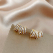 Elegant Gold-Plated Crystal Earrings