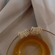 Elegant Gold-Plated Crystal Earrings