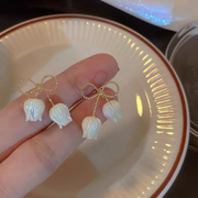 Elegant Floral Pearl Earrings