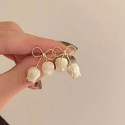 Elegant Floral Pearl Earrings