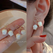 Elegant Floral Pearl Earrings