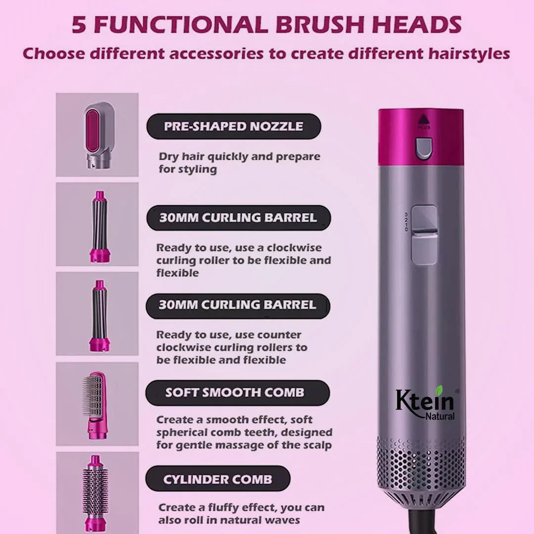 5 in 1 Hair Styler, Hot Air Brush, Airwrap Styler Electric Hair Styler