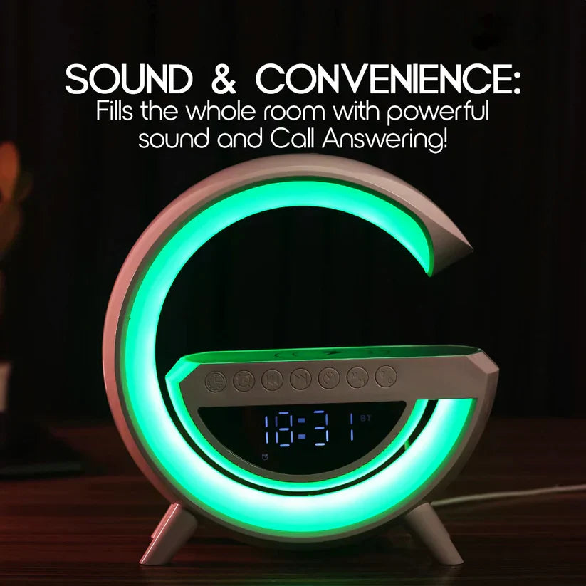 G-Shape LED Wireless Charging Speaker Lamp